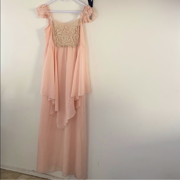 Free People Dresses & Skirts - Free People pink sheer dress with laced material on breast